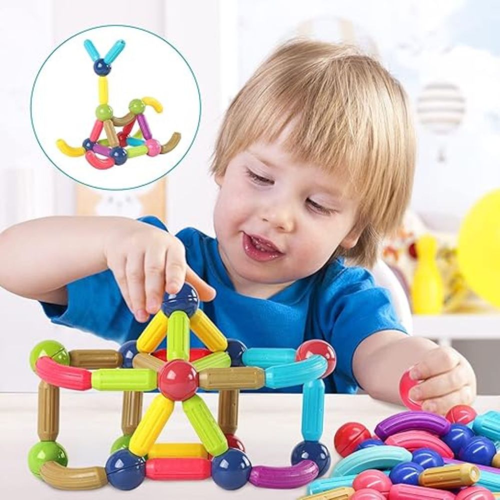 Shipra Play House Building Blocks With Wheel 75 Pcs Set